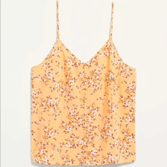 Old Navy Yellow Floral-Print Button-Down Cami Top - Picture 2 of 2
